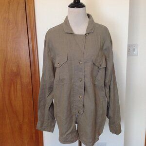 Beretta Linen Shirt Olive Green Large